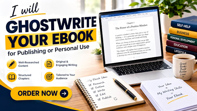 ghostwrite your ebook for publishing or personal use