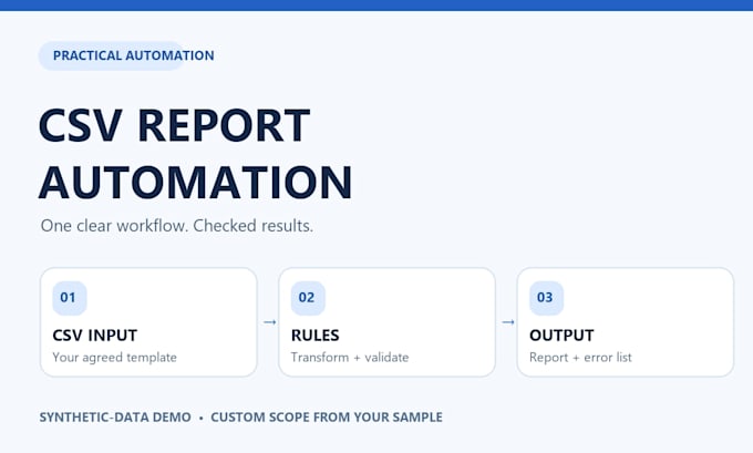 automate your CSV reports and flag data errors