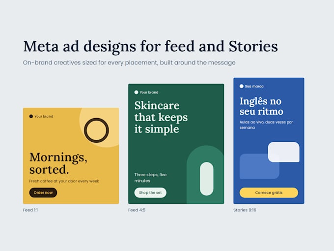 design meta ads creatives for facebook and instagram