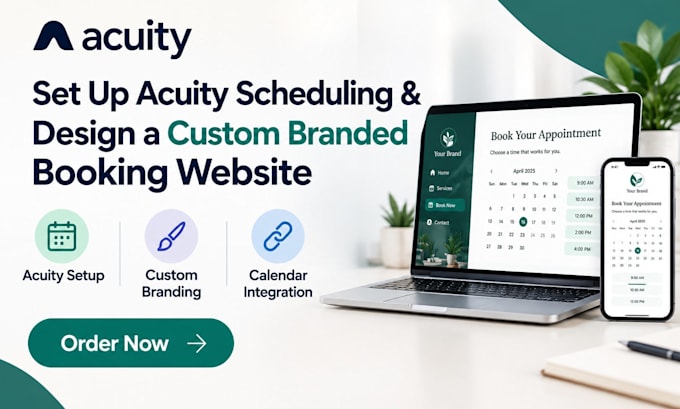 setup acuity and design custom acuity scheduling site with your brand