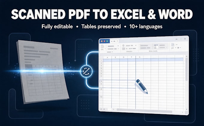 convert scanned PDF to editable excel or word