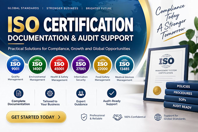 provide iso 9001,14001,45001,22000 documentation and certification