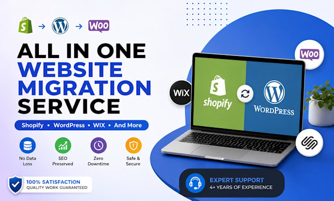 migrate shopify store to wordpress and wordpress to shopify and other migration