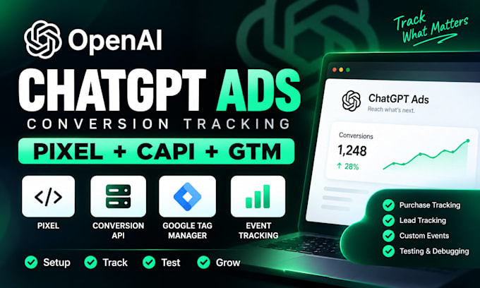 setup openai ads pixel, capi, GTM and conversion tracking