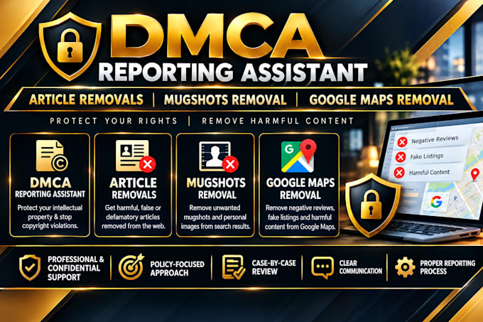 remove facebook, instagram, tiktok, mugshots, articles,google maps content