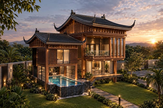 3d exterior model render