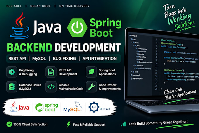 develop a java spring boot rest API