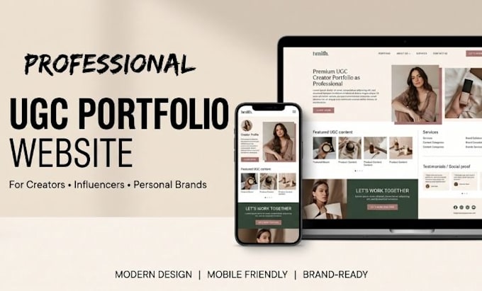 design a professional ugc portfolio website for creators
