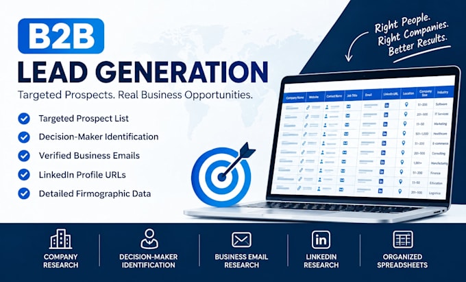 generate b2b lead and build verifield prospect lists