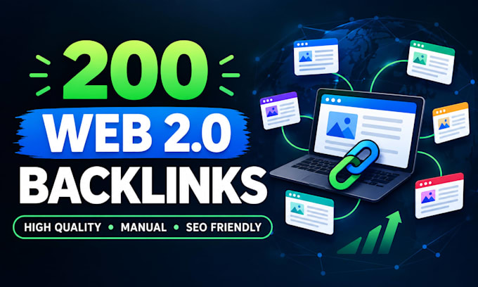 create 200 high quality web 2 0 backlinks for SEO