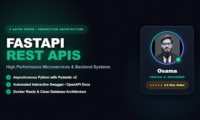 build a fast rest API backend and microservices using fastapi and python