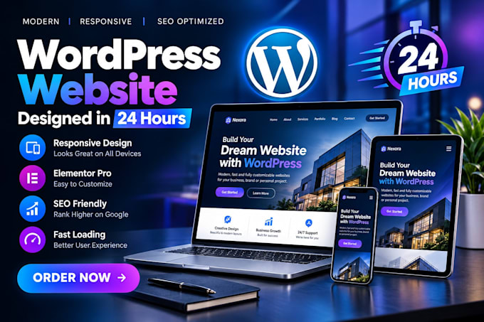 design a wordpress website in 24hours