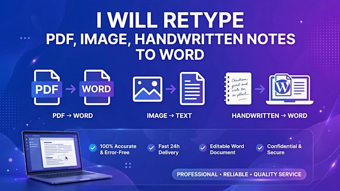 retype scanned pdf image and handwritten notes accurately