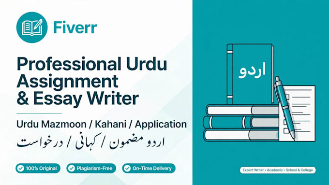 write professional urdu assignment mazmoon and essays