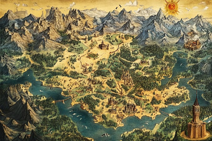draw a map illustration for your project