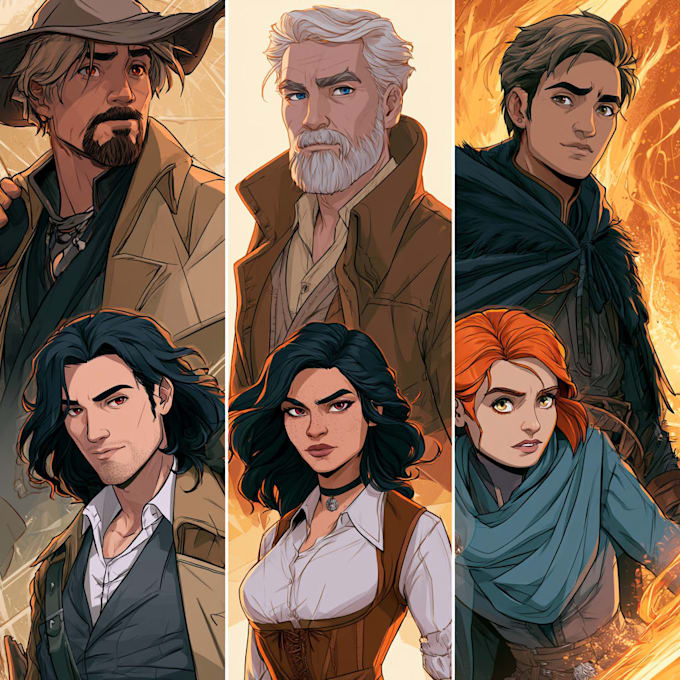 create professional fantasy character artwork