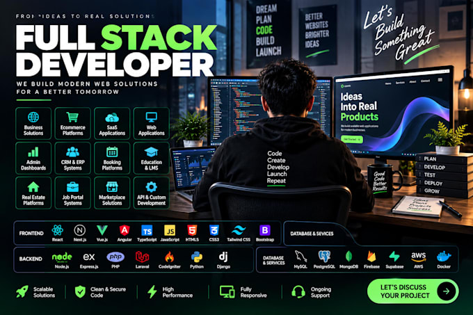 build website with next js, react, node js as full stack developer