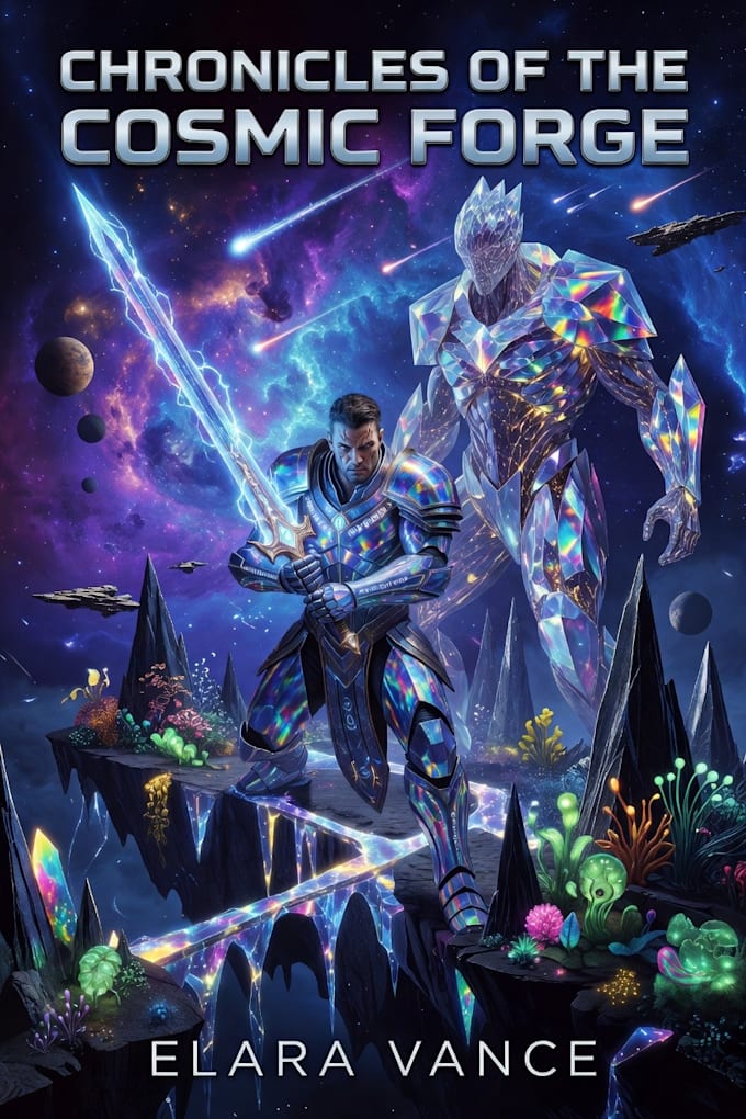 design a sci fi fantasy book cover design that sells