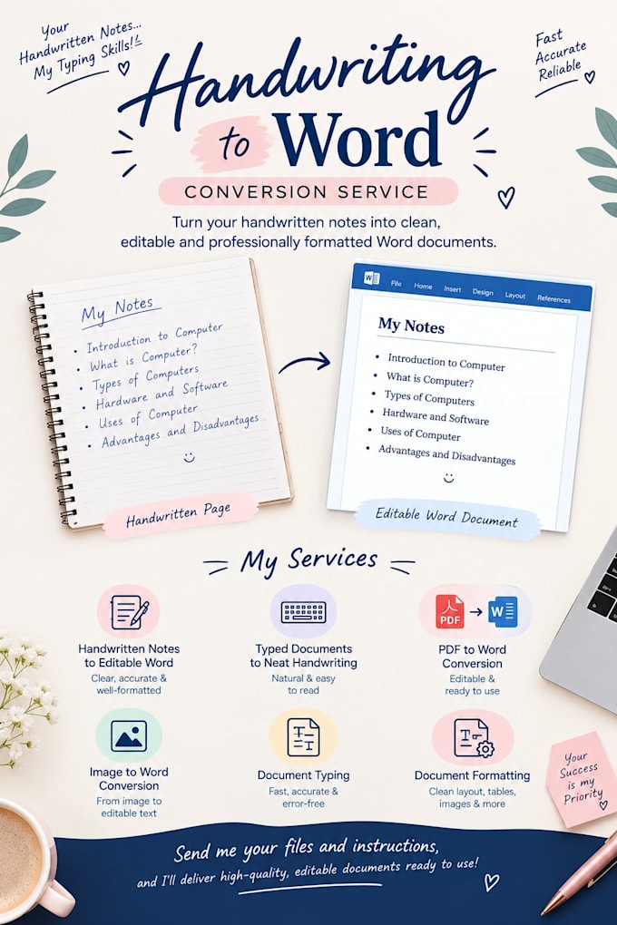accurately convert handwriting to editable word document