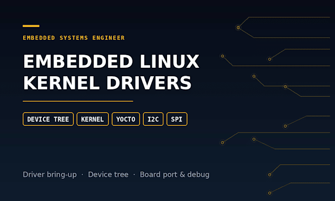 develop embedded linux device tree and kernel drivers for your board