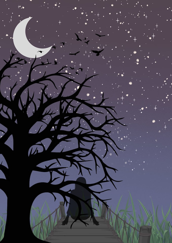 create aesthetic silhouette art