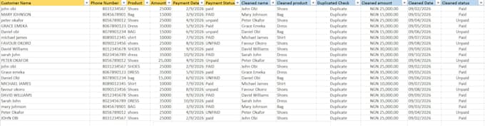 clean and organize your excel data