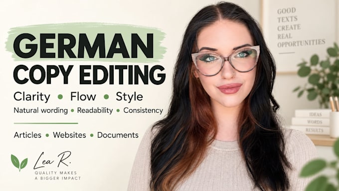 professionally edit and improve your german text