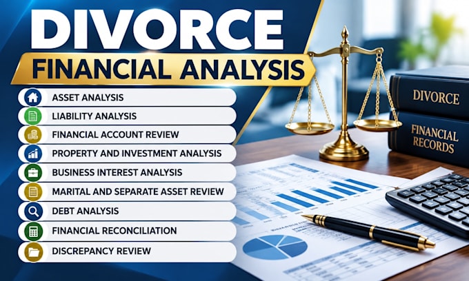 prepare assets and liabilities schedules for divorce cases