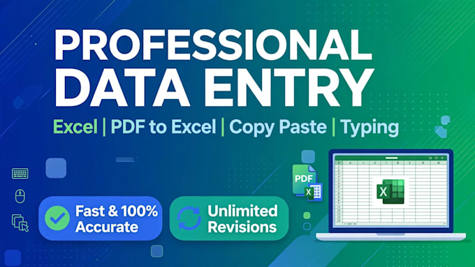 do fast data entry, excel, copy paste and typing work