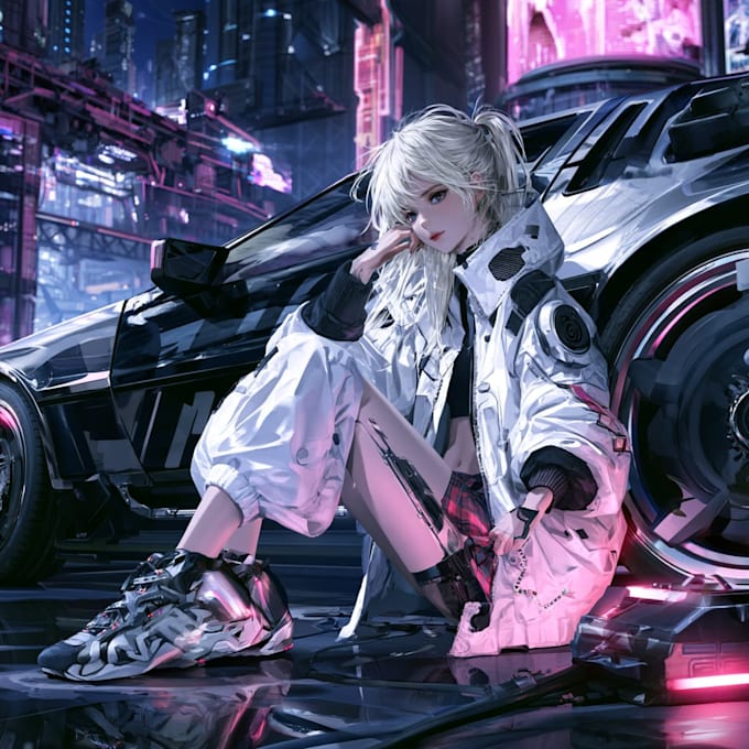 make cyberpunk character art