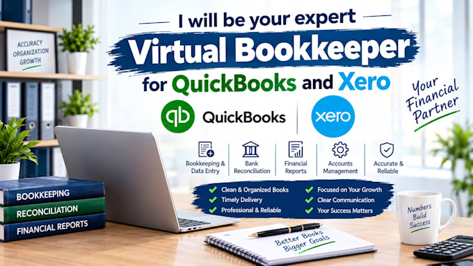 be your expert virtual bookkeeper for quickbooks and xero