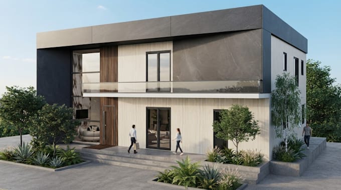design your house exterior and create a realistic 3d facade