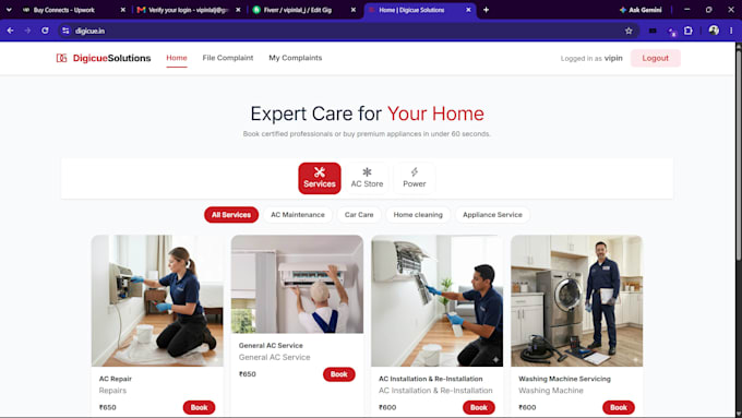 do full stack websites using python django, HTML and CSS