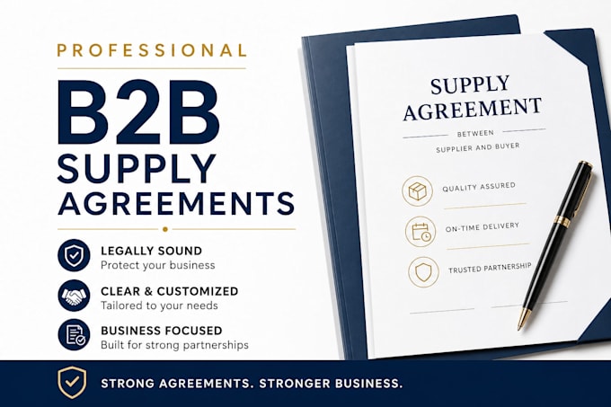 draft professional b2b supply agreements to secure your USA logistic and freight