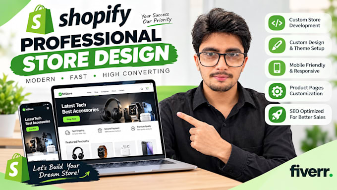 design a professional shopify store for your business