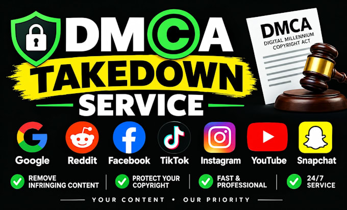 remove copyright content from facebook instagram tiktok