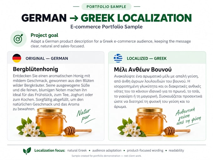 translate and localize german and greek content