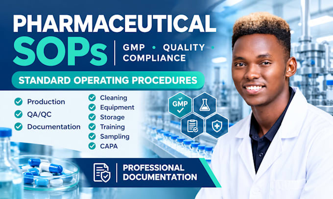 create pharmaceutical sops, procedures and gmp documentation