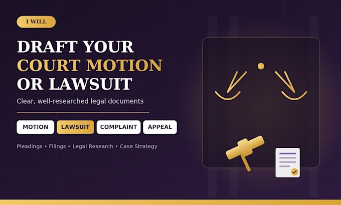 get a court motion, lawsuit, complaint, appeal