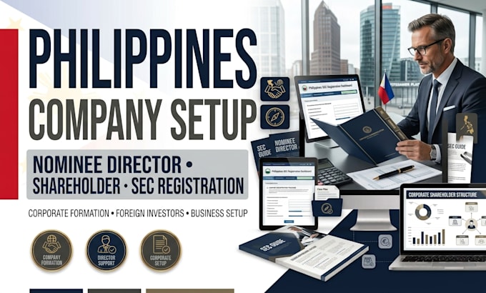 provide philippines nominee director, company registration and shareholder setup