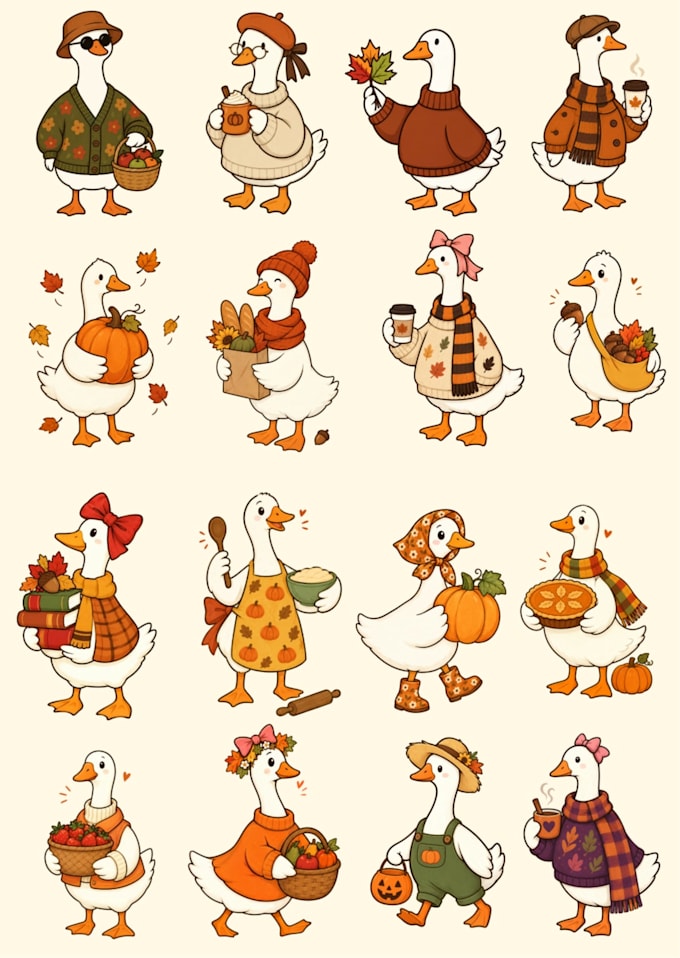 design cute animals, characters, chibi, stickers