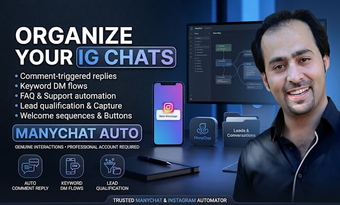 set up instagram dm and comment automation with manychat