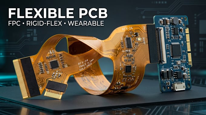 design flexible pcb, fpc, flex circuit, rigid flex pcb and wearable electronics