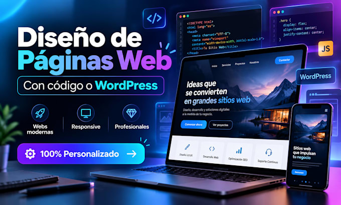 web profesional en wordpress o código a medida