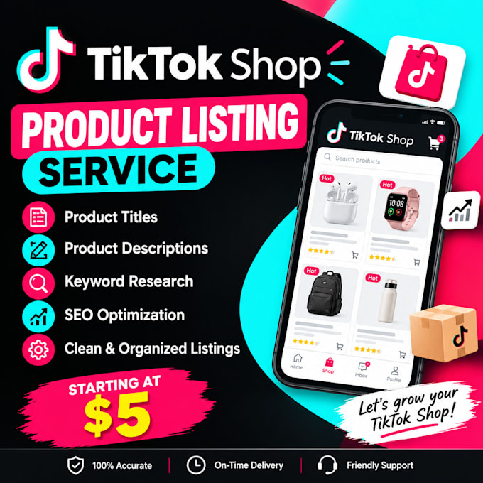 create and optimize tiktok shop product listings