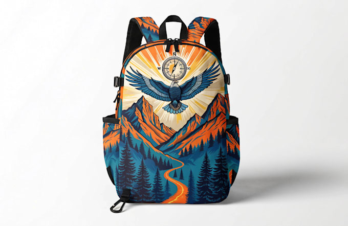 design a professional bag tech pack for handbag, backpack, purse