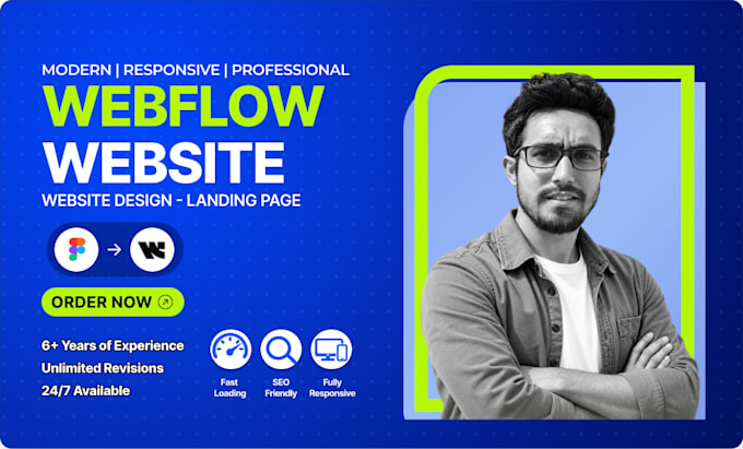 be your webflow developer for webflow website design