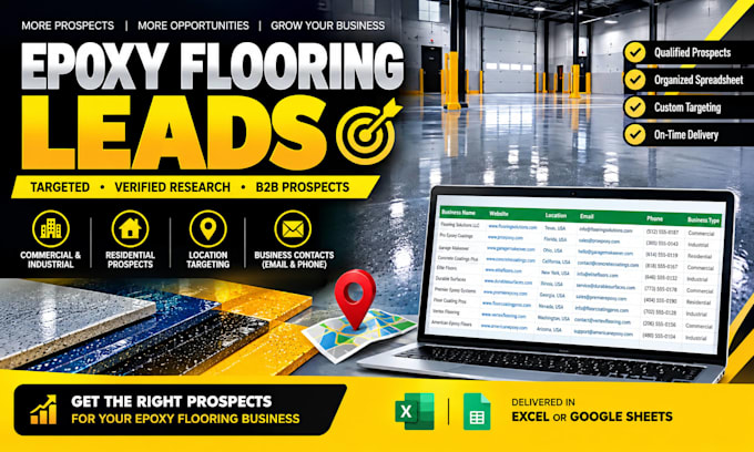 generate targeted epoxy flooring contractor leads verified qualified prospects