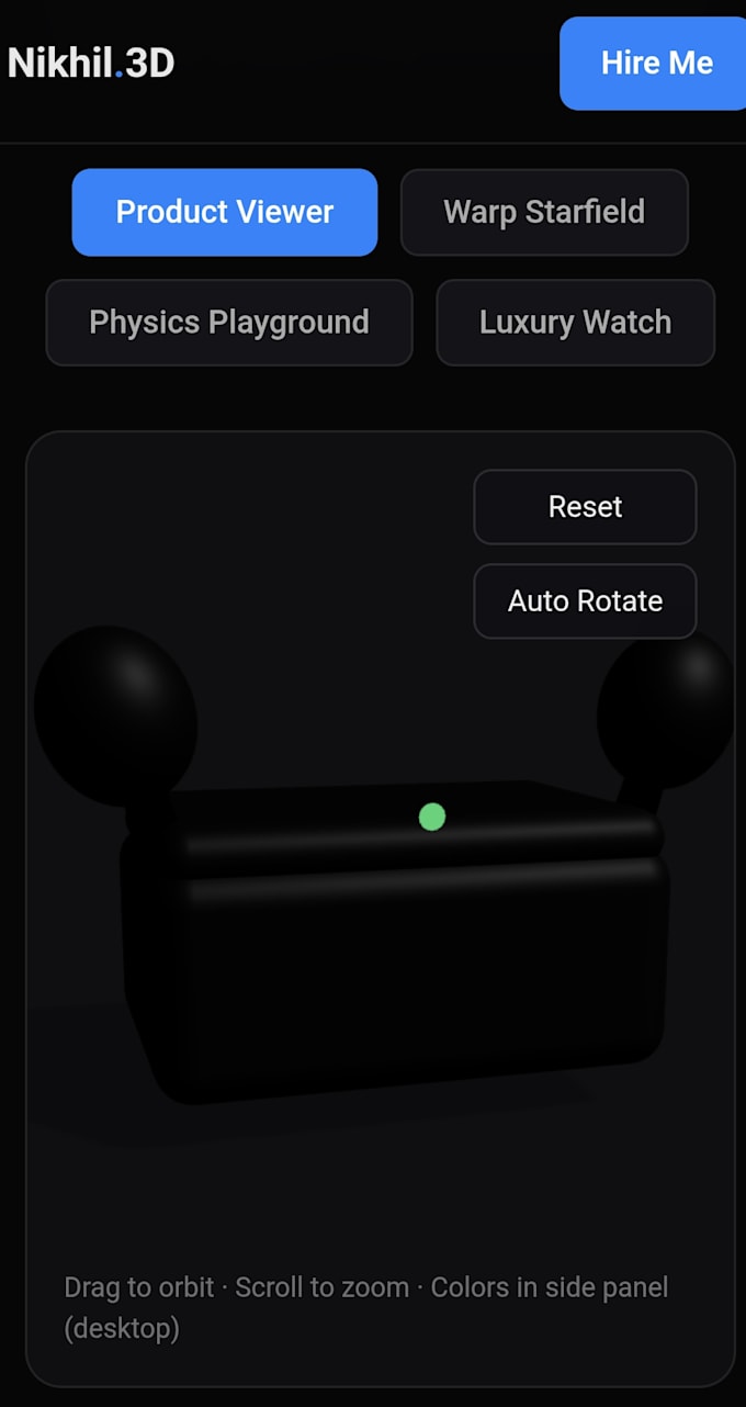 create a premium interactive 3d product viewer