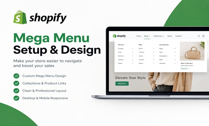 organize shopify navigation menu, collection and custom store structure